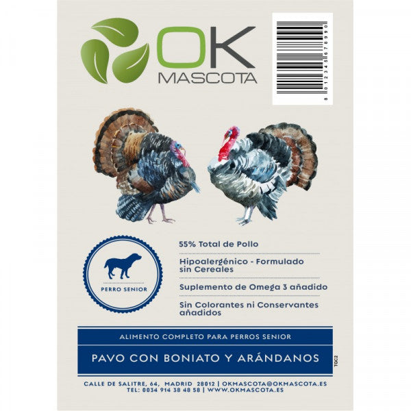 Pavo con arándanos Ok Mascota