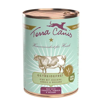TERRA CANIS GRAIN FREE - Buey con calabacín, calabaza y orégano