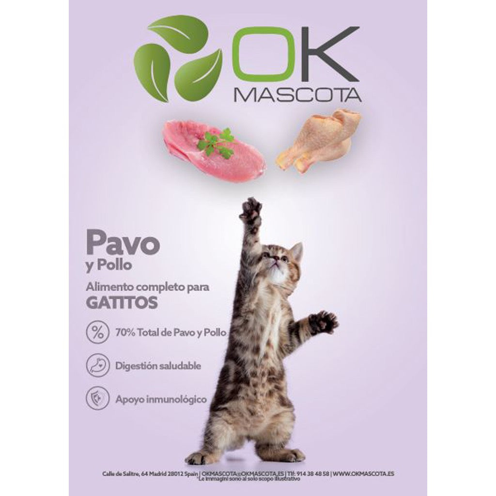 OK Mascota Gatito Pavo y Pato 5 kg