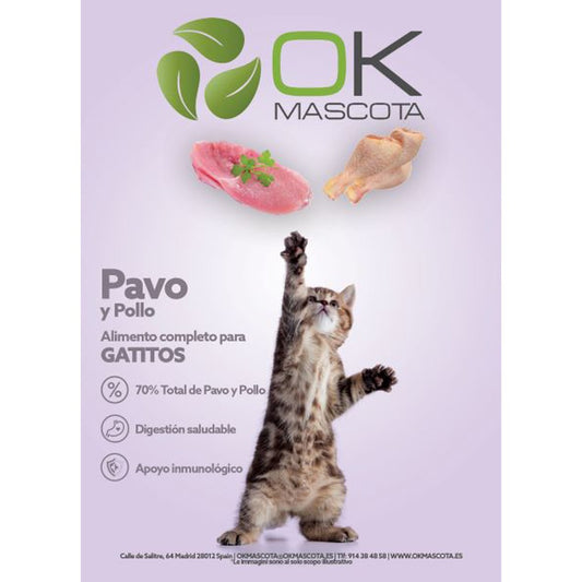 OK Mascota Gatito Pavo y Pato 5 kg