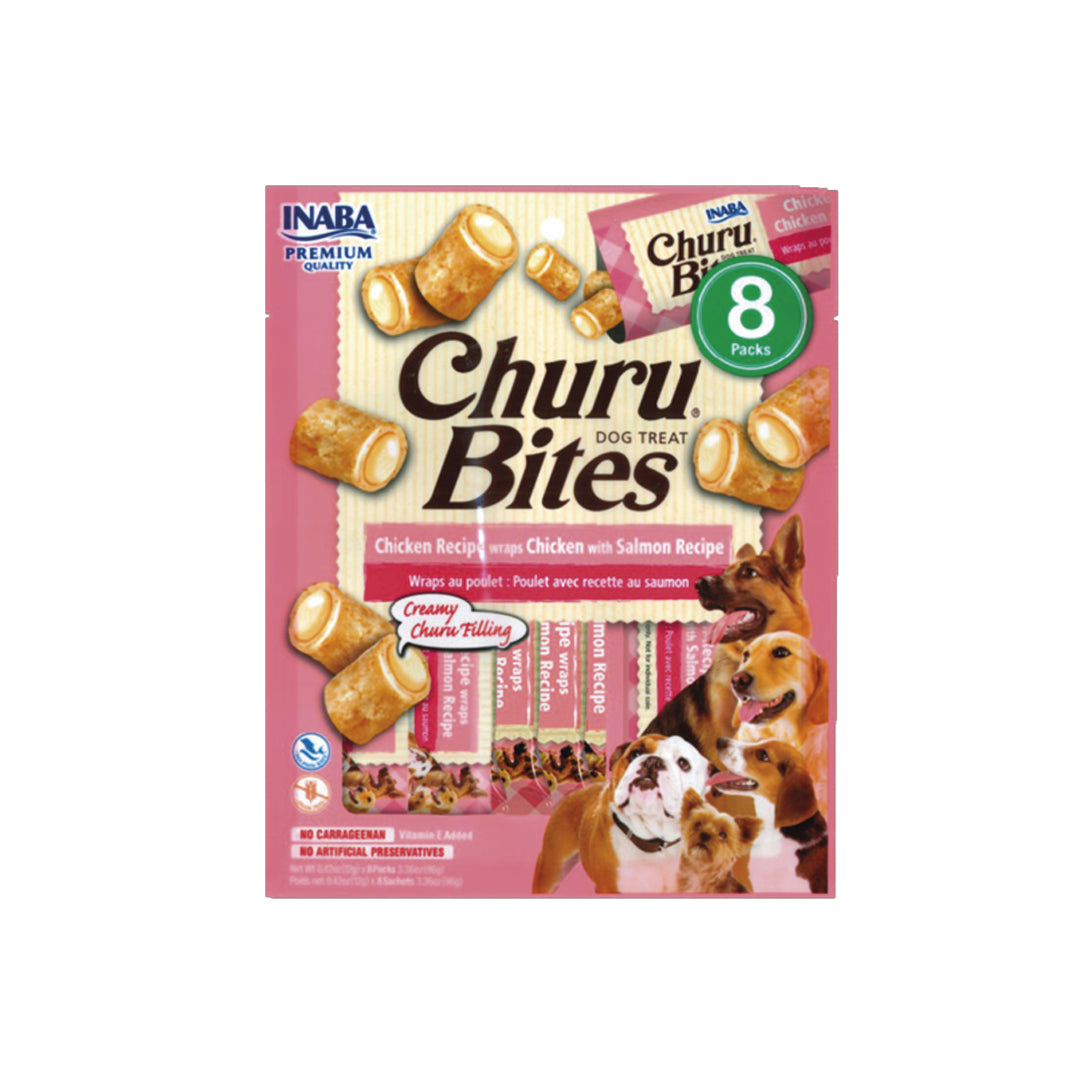 Inaba Churu Bites para Perros Pollo con Salmón 8 packs