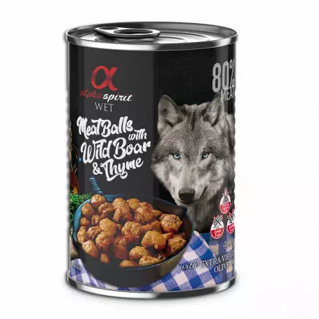 Alpha Spirit Lata Albóndigas Jabalí con Tomillo 400g
