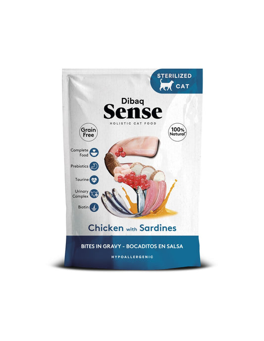 Dibaq Sense Pouch - Pollo con Sardina 100g Gato Esterilizado