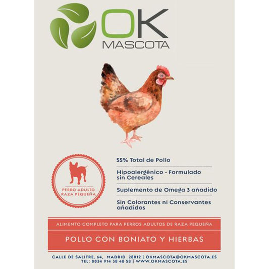 Ok mascota pollo raza pequeña
