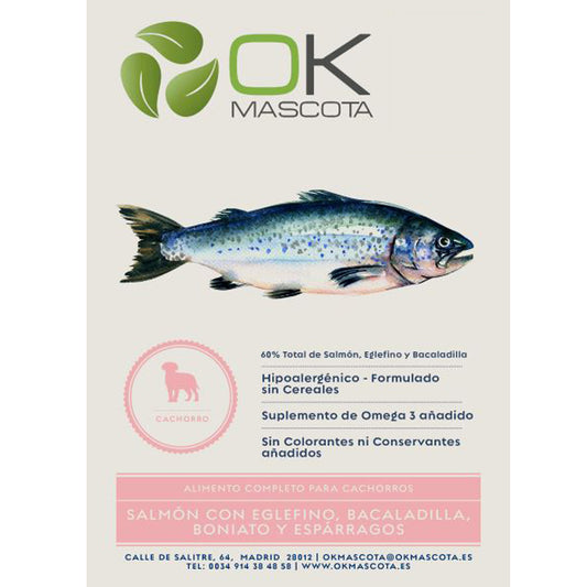 ok mascota Salmon y trucha cachorro